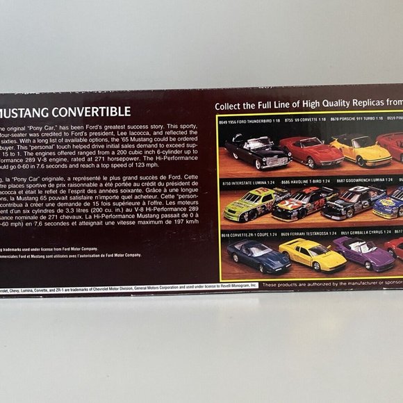 Vintage Revell 1:18 Diecast 1965 Mustang Convertible-NEW IN BOX! - Picture 8 of 10